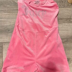 nwt Juicy Couture Pink Velour Romper